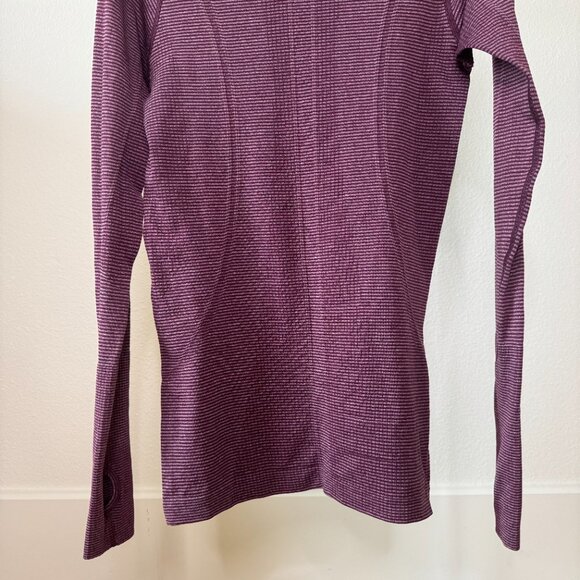 Lululemon Swiftly Tech Long Sleeve Crew – Tonka Stripe Heathered Plum - Picture 5 of 12